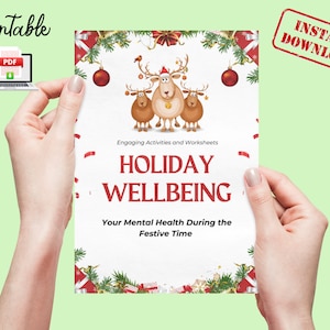 Holiday Wellbeing Worksheets, Mindful Christmas, Festive Self-Care, Christmas Activities, Mindfulness Exercises, Christmas Mindful Colouring