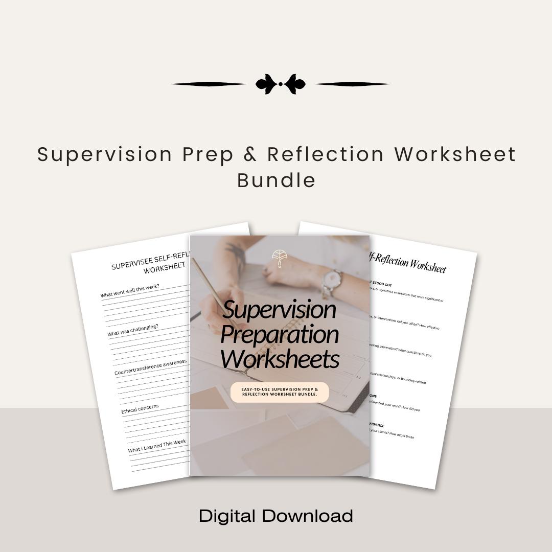 Supervision Prep & Reflection Worksheet Bundle - Etsy