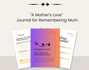 Journal de deuil de la mère : livre de réflexions et de souvenirs d'une mère (A4/US Letter PDF)