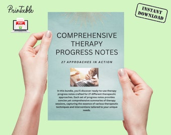 Therapy Progress Notes: 27 Approaches, Session Documentation (PDF)
