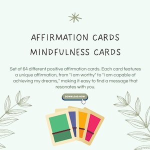 Affirmation Cards | Mental Health | Coping Cards | Therapy Tool | Mindfulness Cards | Therapy Office | Positive Mind | Coping Strategies