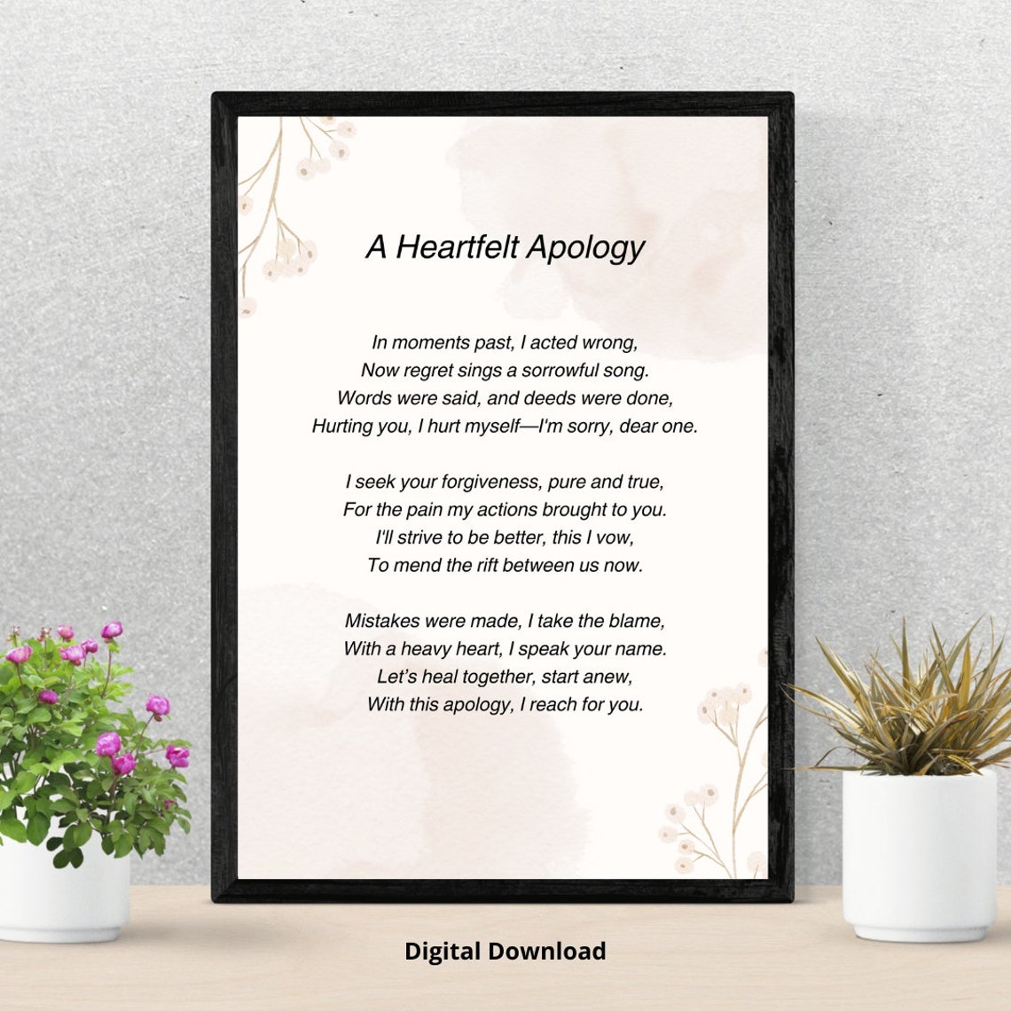 A Heartfelt Apology Poem, Express Your Sincere Regret, Apology Poem