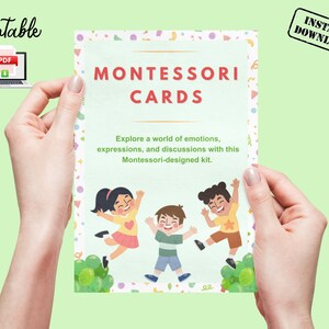 Montessori Karten, Montessori Emotions Entdeckung Kit, spielerisches emotionales Lernen, künstlerischer Ausdruck für Kinder, Lernwerkzeug, Aktivitäten
