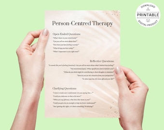 Person-Centred Questions for Therapists | Therapy Questions | Mental Health Support | Therapy Tools | Therapeutic Approach | Counselling