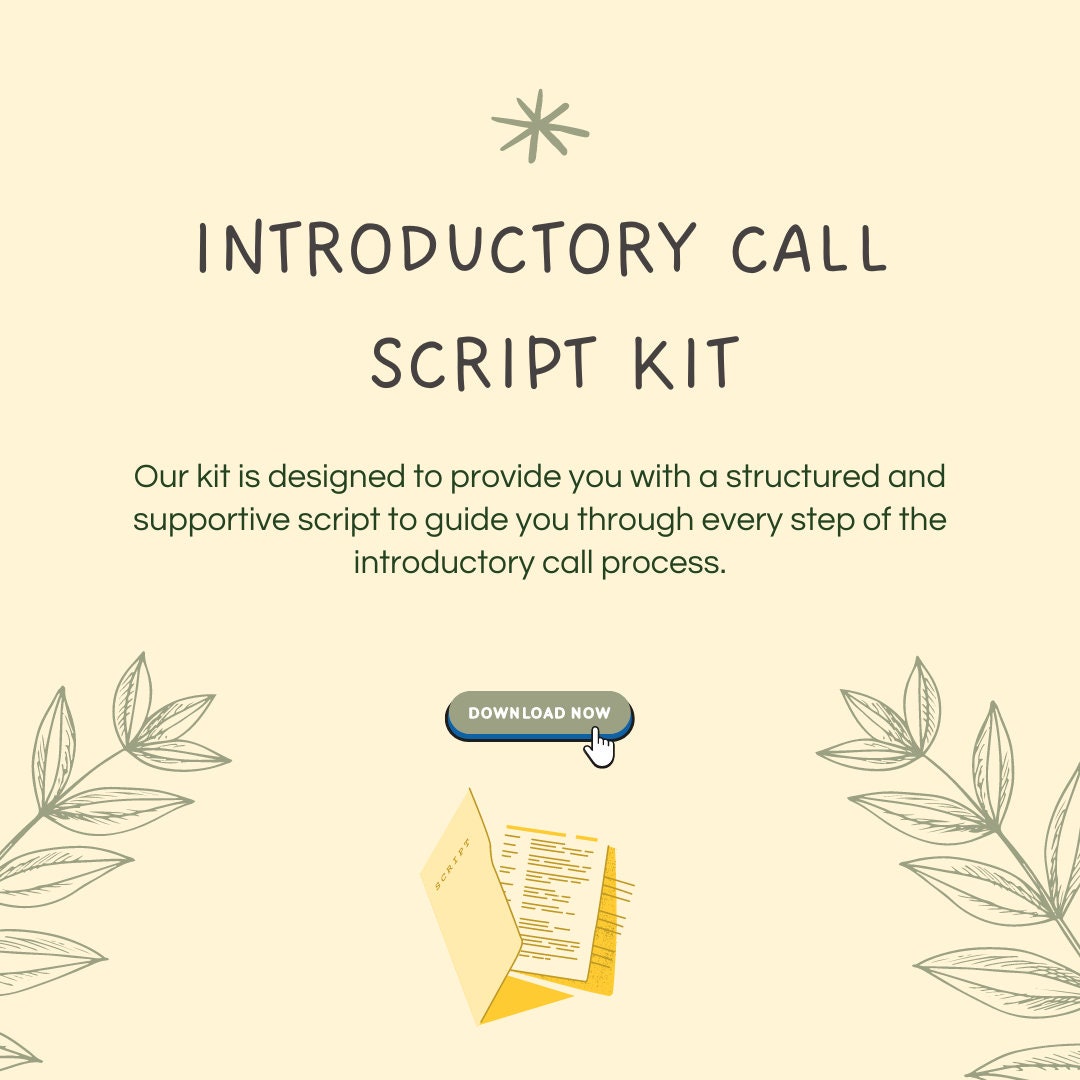 Introductory Call Script Kit: Mental Health Client Intake (PDF) - Etsy