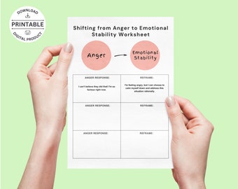 Anger Management Worksheet: Emotional Stability Self-Help (PDF)