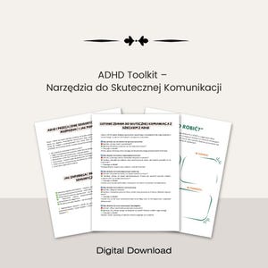 Puede incluir: Tres hojas de trabajo imprimibles para padres y educadores para ayudar a los niños con TDAH. Las hojas de trabajo se titulan "TDAH y sobrecarga sensorial", "Frases preparadas para comunicarse con un niño con TDAH" y "¿Qué hacer?" Las hojas de trabajo están en verde, negro y blanco.