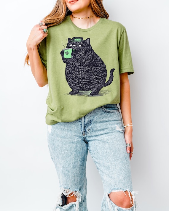 Black Cat St Patricks Day Leprechaun Costume Shamrock Girls T-Shirt Black Cat St Patricks Day Leprechaun Costume Shamrock Girls T-Shirt