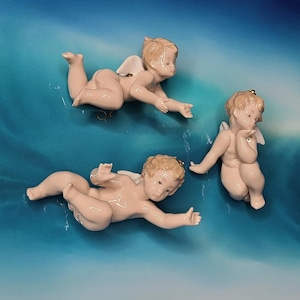 Heavenly!!! Lladro Angel Christmas Ornaments Set of (3)
