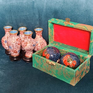 7 PC Vintage Hand Painted Cloisonne Collectibles