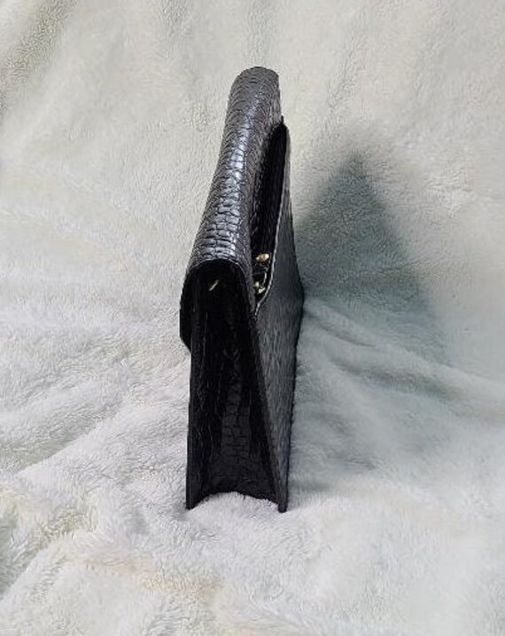 VINTAGE but NEW!!! Eric Javits Black Crocodile Pu… - image 4