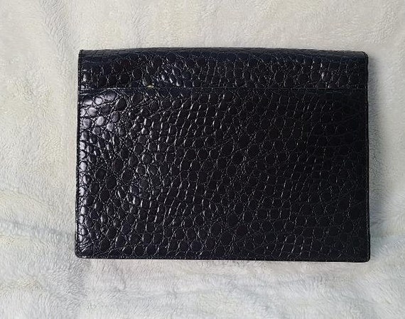 VINTAGE but NEW!!! Eric Javits Black Crocodile Pu… - image 3