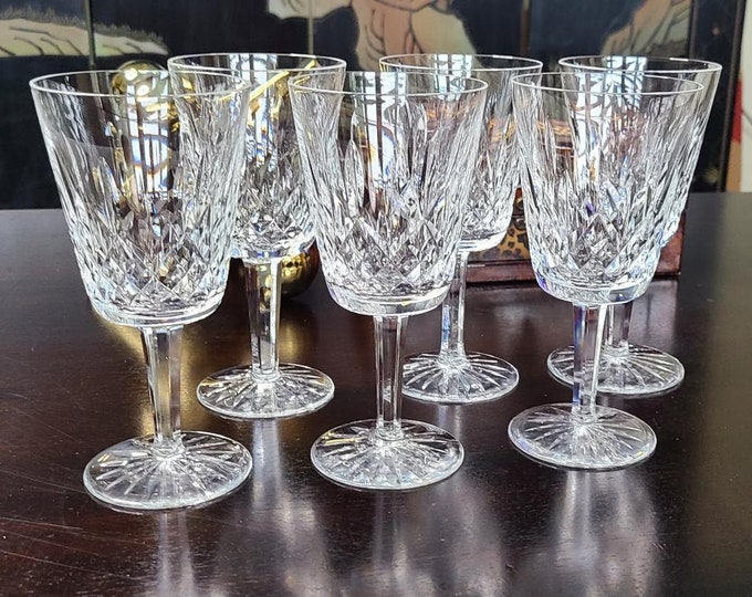 Featured listing image: 6 pc Waterford Lismore 1952 8 oz Goblets