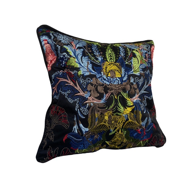 Christian Lacroix Tumulte Arlequin Embroidered Cushion Cover - 18 inch ready to ship pillow throw cushion decor