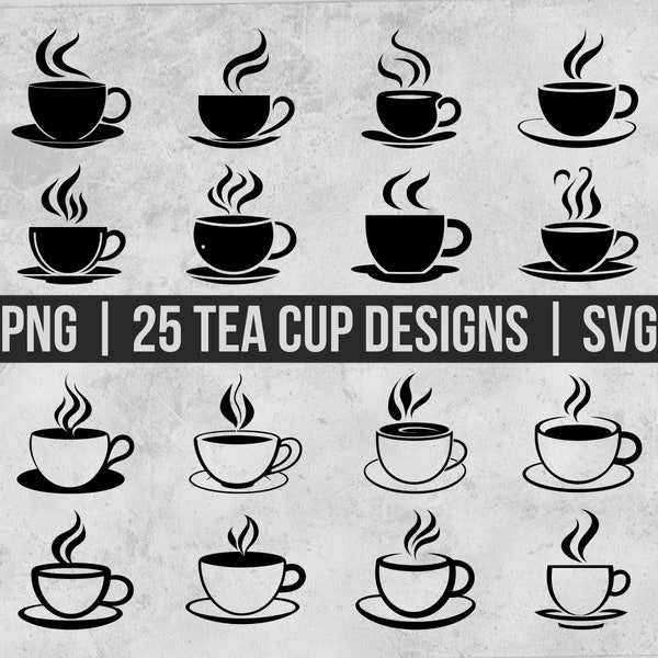 Teacup SVG, Tea SVG, Teacup Clipart, Tea Lovers SVG, Teacup png, Print Tea Cup, Tea Cup Cut File, Instant Download, Digital Download, Vector