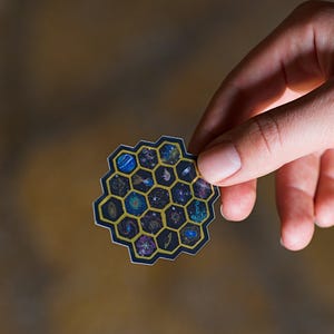 James Webb Space Telescope stickers - Astronomy stickers for laptop, water bottle, journal - 1 or 10 - Metallic gold space stickers - JWST