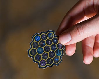 James Webb Space Telescope sticker - Metallic gold - Set of 1 or 10