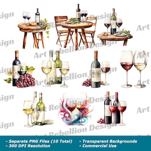 Rot und Weiß Wein Clipart - Wein Vielfalt ClipArt in PNG - sofort download für kommerzielle Nutzung
