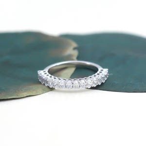 Oval Cut Moissanite Full Eternity Band Colorless Moissanite Bridal Band Oval Women&#39;s Band For Anniversary Gift Moissanite Gemstone Ring