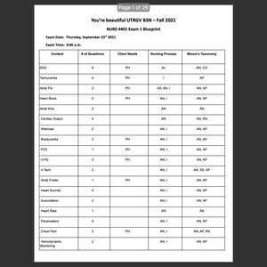 Adult Health 2 Exam 1 Study Guide