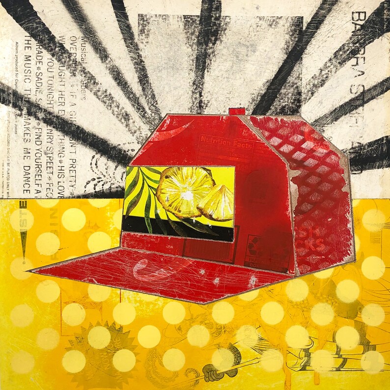 Waught Vintage Album Cover Collage Art: