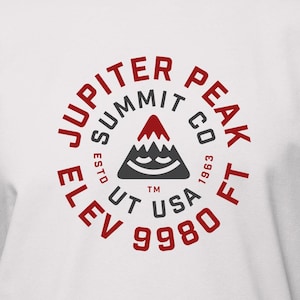 Park City Ski Resort T-Shirt | Jupiter Peak Utah Elevation Tee | Unique Ski Gift | Retro Mountain Design Shirt | Skier Snowboarder Souvenir