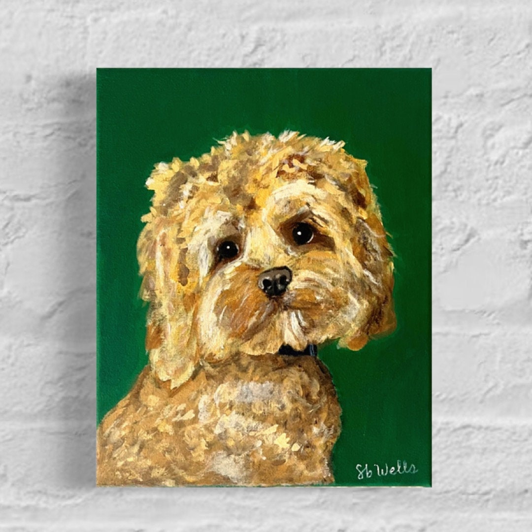 Custom Acrylic Pet Portrait, Dog Painting Made to Order - Etsy
