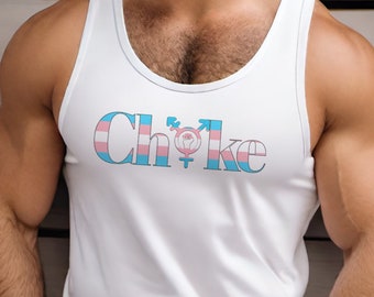 Choke Trans Pride-tanktop | Kleding met LGBTQ-statements