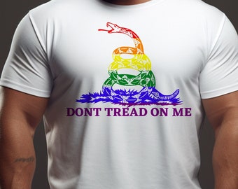 Don't Tread on Me Pride Edition Tee | Militant Gay Pride Shirt | Human Rights Shirt | LGBTQ Pride Shirt | Stonewall Riots | Queer Statement