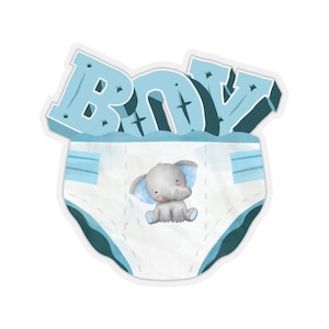 Diaper Boy Kiss-Cut Stickers
