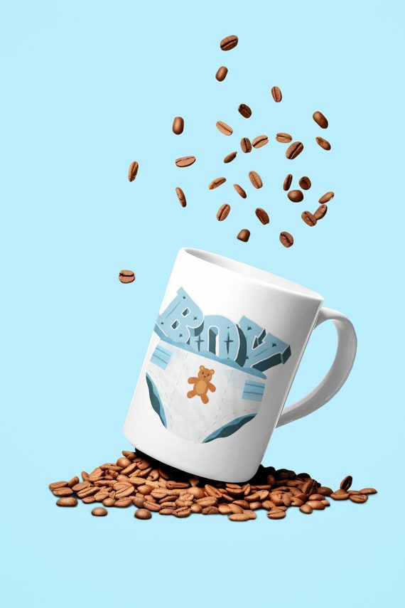 Diaper Boy Coffee Mug - Whimsical ABDL Graphic, 15oz Ceramic - Etsy