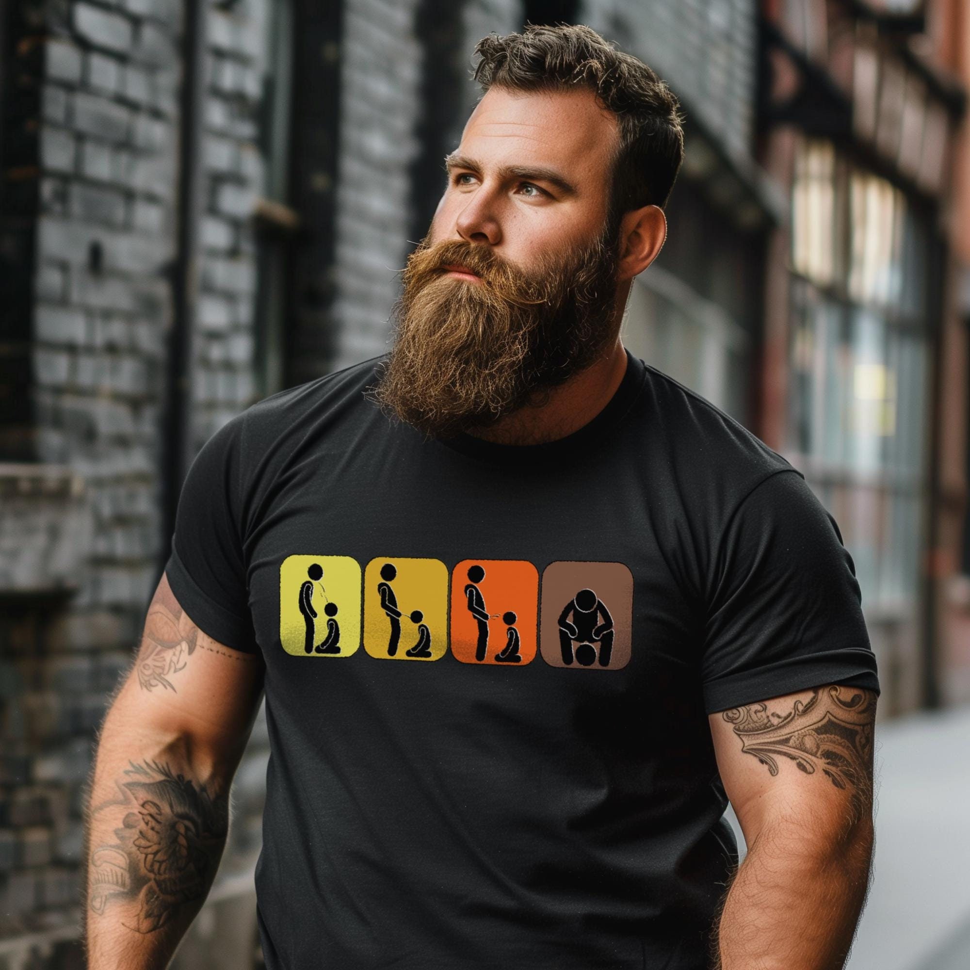 Raunchy 4-Sport Allstar Tee - Dirty Pig - Water Sports - Facesitting - Rim Chair - Bad Boy - Sub - Toilet Slave - Cumdump - Adult Humor