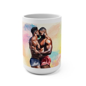 Gay Valentine: Sunset Embrace Mug