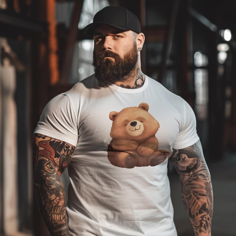 Lovable Bear Graphic Tee: Soft Pride Apparel image 1