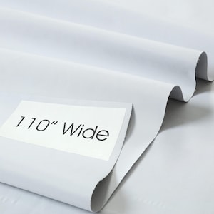 Blackout Fabric 3 Pass Fire Retardant Sold By The Yard 55" width Lining Fabric White Microfiber - 110" Wide -