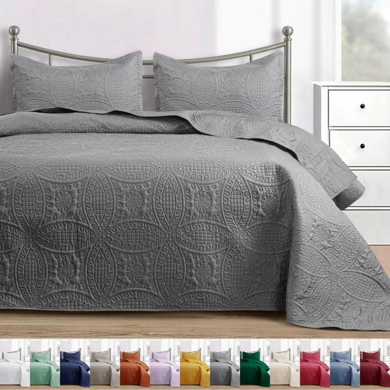 Quilted Bedspread Queen Size Soft Bedding Sets Bedspread Quilt Bed Cover Modern Quilt Coverlet Set Luxury King Size Bedspread Bed Throw
