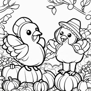 Fall Turkey Coloring Pages for kids