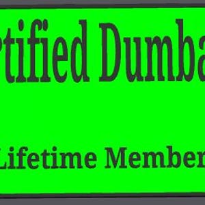 Certified Dumbass Business Card - Physical Card