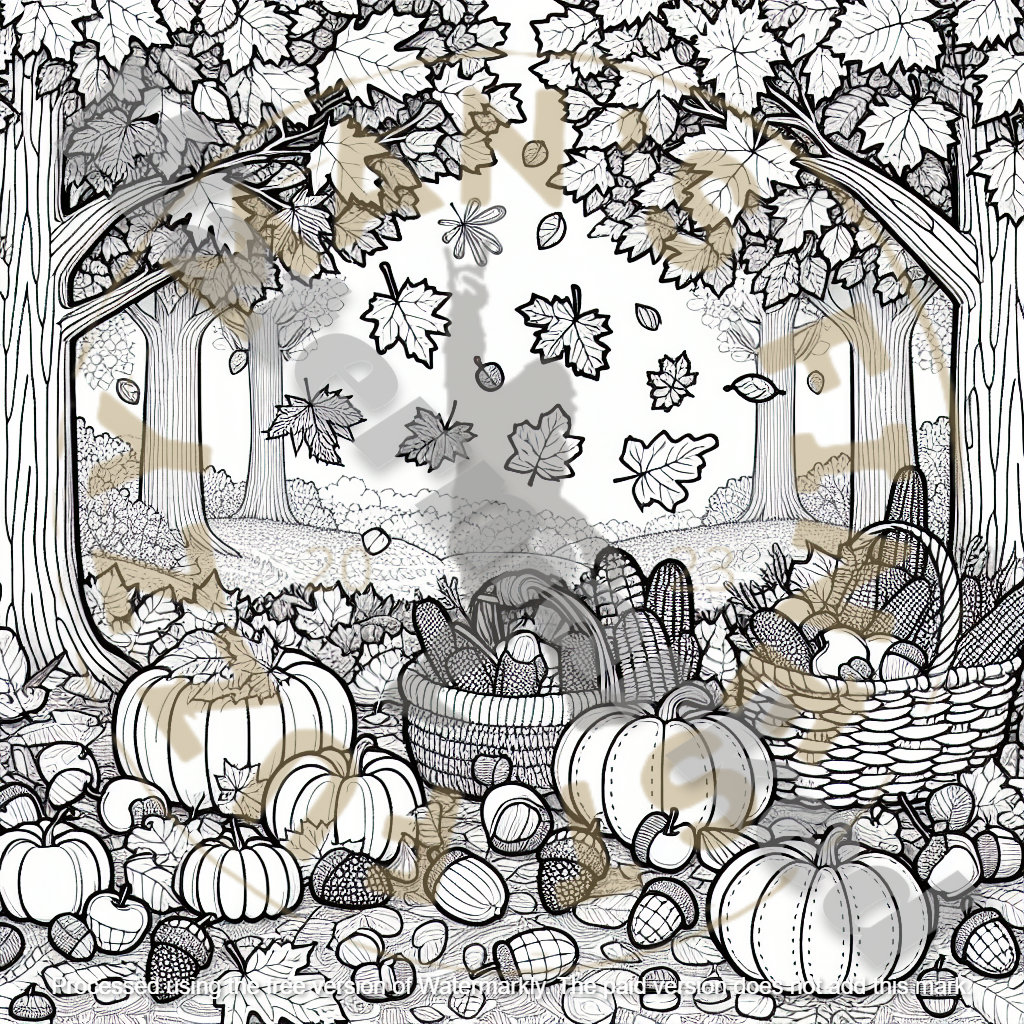Fall Coloring Pages - Etsy