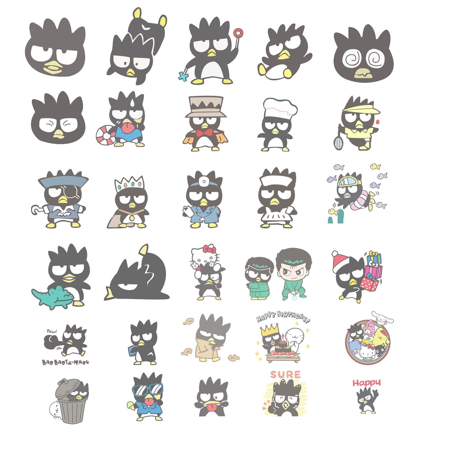 Badtz Maru Layered Bundle Sticker Cartoon Image Files Digital Prints badtz-maru-layered-bundle-sticker-cartoon-image-files-digital-prints