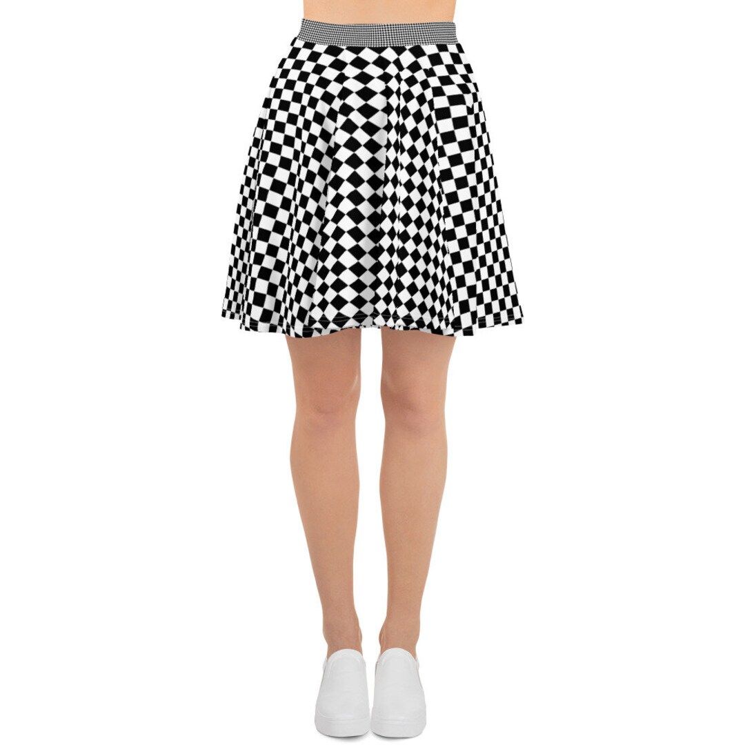 Skater Skirt Kawaii Plus Size Elastic Circle Skirt Harajuku Etsy