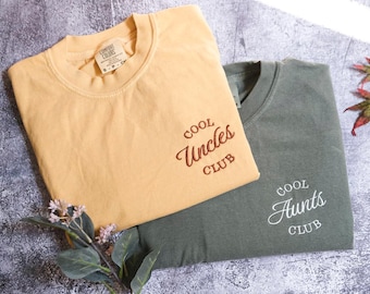 Comfort Colors® Cool Uncles Club Shirt, Pregnancy Announcement TShirt for Uncle, Cool Uncle T-Shirt, New Uncle Shirt, Gift for Uncle to Be