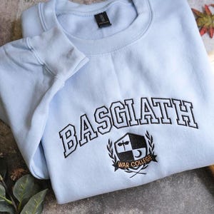 EMBROIDERED Basgiath War College Sweatshirt, Fourth Wing Dragon Rider Violet Sorrengail Xaden Riorson Fantasy Bookish Empyrean Series Shirt