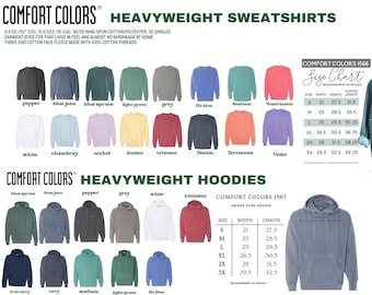 Upgrade to Comfort Colors Tshirts, Sweatshirts, Hoodies