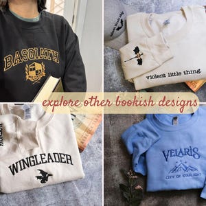 Sudadera bordada de Riorson, Xaddy, camiseta de Xaddy, camiseta de Xaden Riorson, suéter de lectura de Fourth Wing, regalo para amantes de los libros, camiseta de libros imagen 7