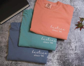 Personalized Best Friend Hoodie: Embroidered Names - Matching Outfit