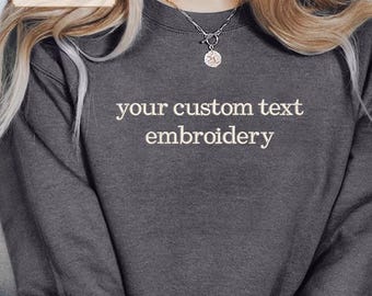 Sudadera personalizada, sudadera con capucha, camiseta de colores cómodos, bordado personalizado, camisa bordada personalizada unisex, bordado personalizado