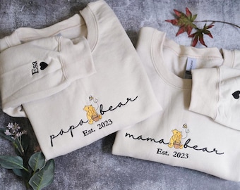 Custom Mama Auntie Grandma Bear Sweatshirt, Mama Est with Kids Name Sweatshirt, Custom auntie Sweatshirt, Nana, Grandma, Gigi, Mothers Day