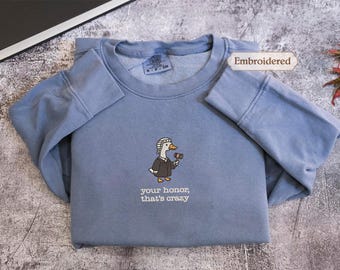 Camiseta divertida para abogados: Sudadera con capucha y capucha bordadas de Silly Goose, Comfort Colors