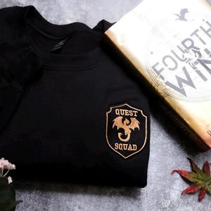 Quiz Squad Sweatshirt, besticktes Ridoc Shirt, Drachenreiter, Fourth Wing Sweatshirt, Brokkoli Xaden Riorson Brokkoli Shirt